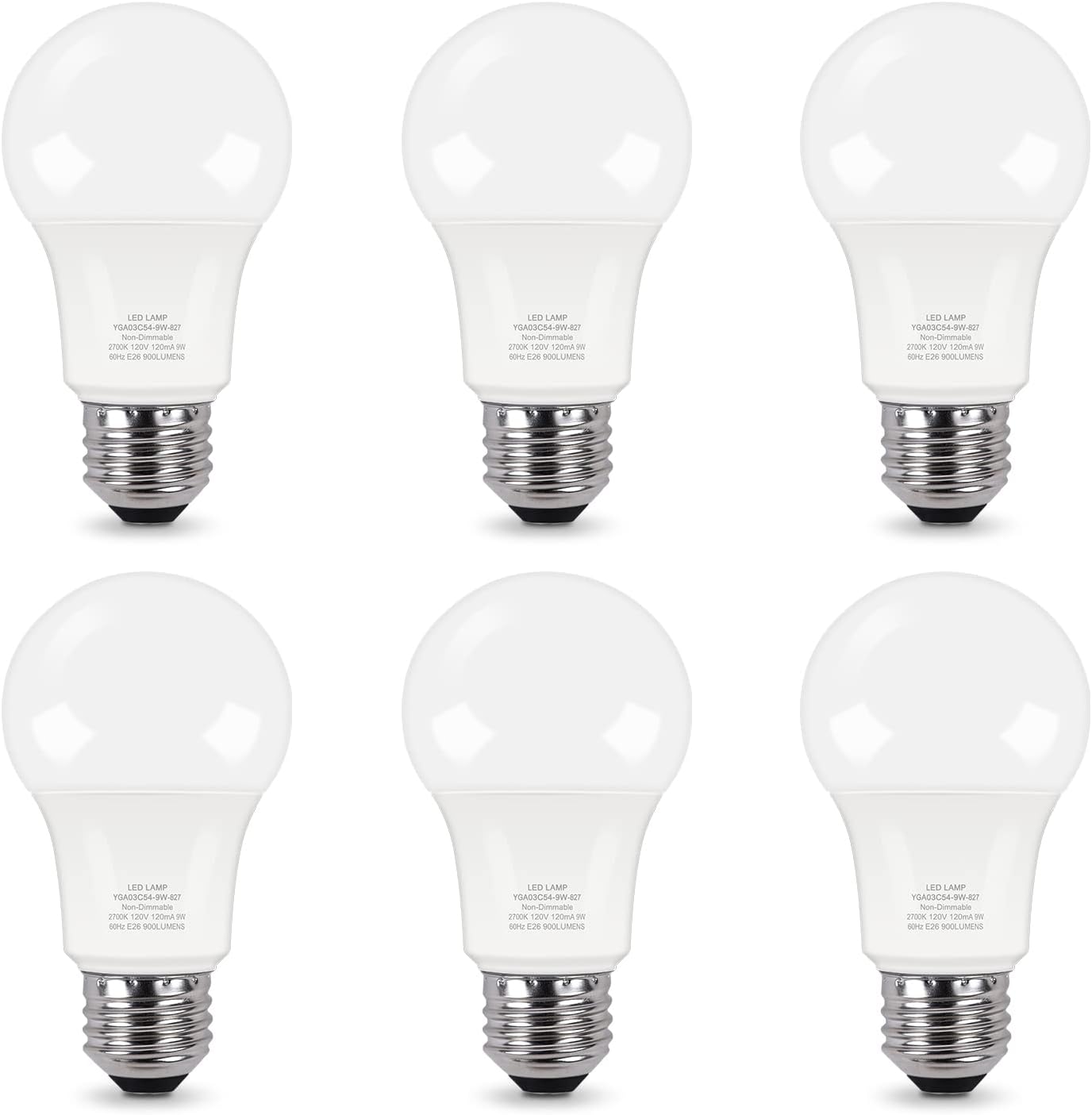 A19 LED Light Bulb, 100 Watt Equivalent LED Bulbs, 13W Daylight White 5000K, 1500LM, E26 Standard Base Non-Dimmable White LED Light Bulb, CRI 85+, 4-Pack