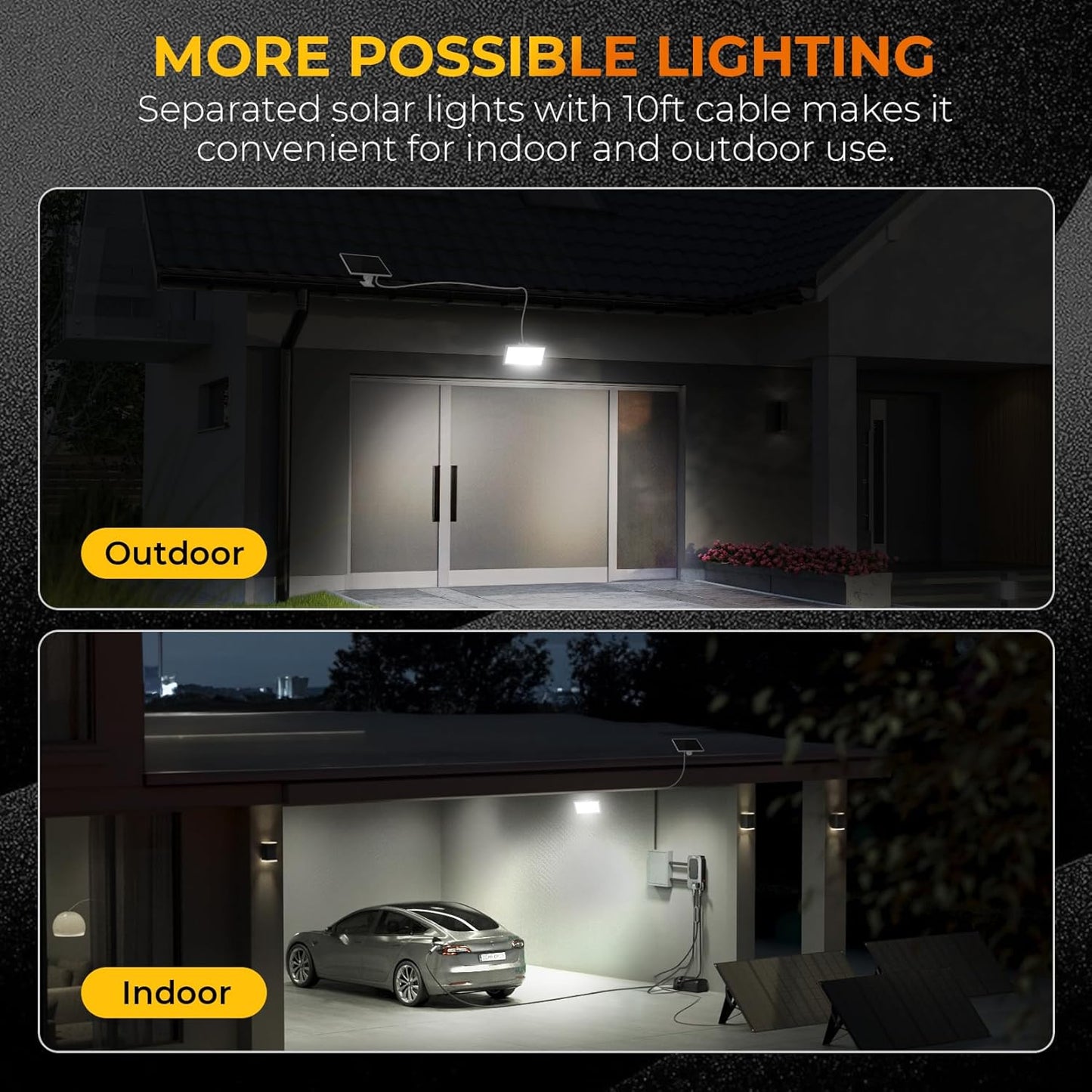 ROTTOGOON 2 Pack Solar Motion Sensor LED Wall Lights, Flood Security Light with Remote Control, 3 Lighting Modes IP65 Waterproof Outdoor, White