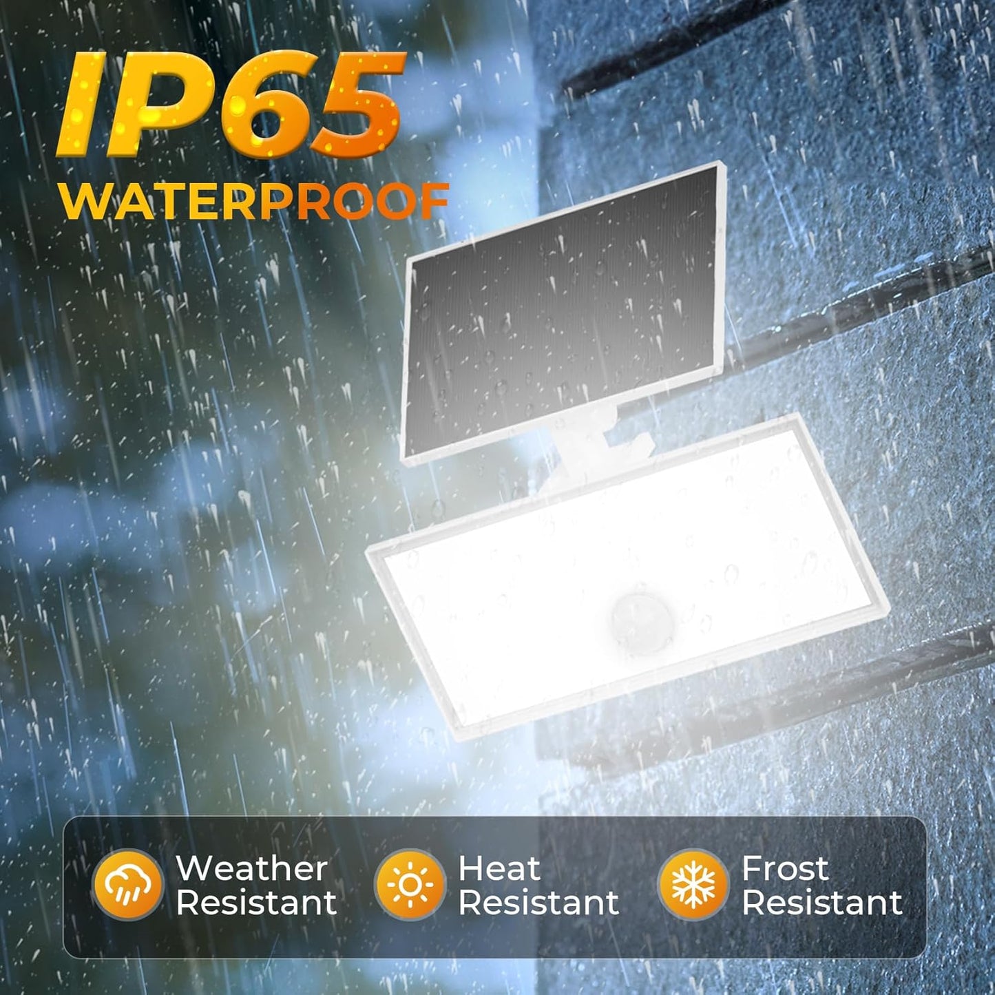 ROTTOGOON 2 Pack Solar Motion Sensor LED Wall Lights, Flood Security Light with Remote Control, 3 Lighting Modes IP65 Waterproof Outdoor, White