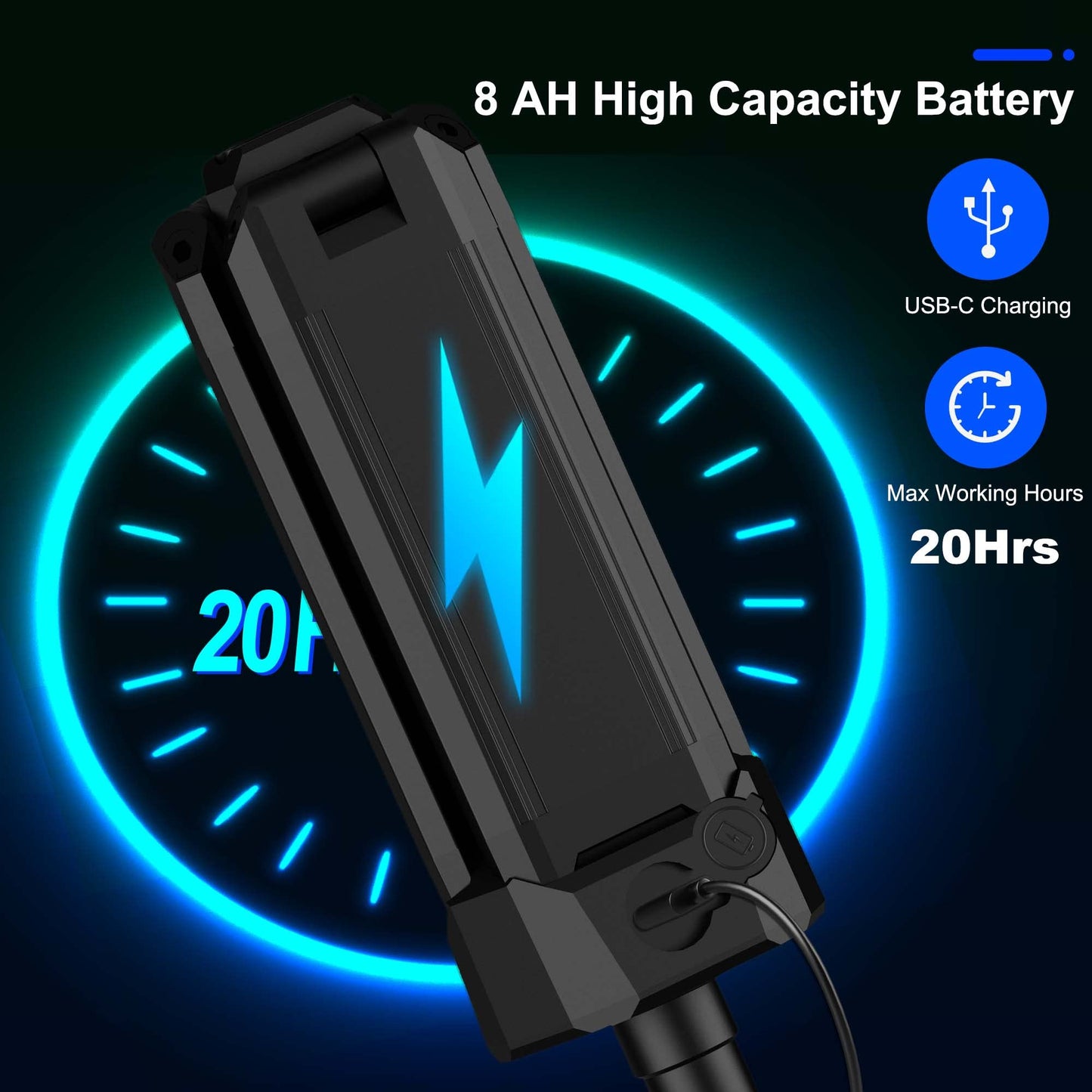 Rechargeable LED Work Light with Stand, 67" Tall Portable Cordless Work Light 3-head, 8AH Battery, 500/1500/2500 Lumen, 4000/6500K Dimmable Camping Light with Detachable Tripod (Carrying Bag Included)