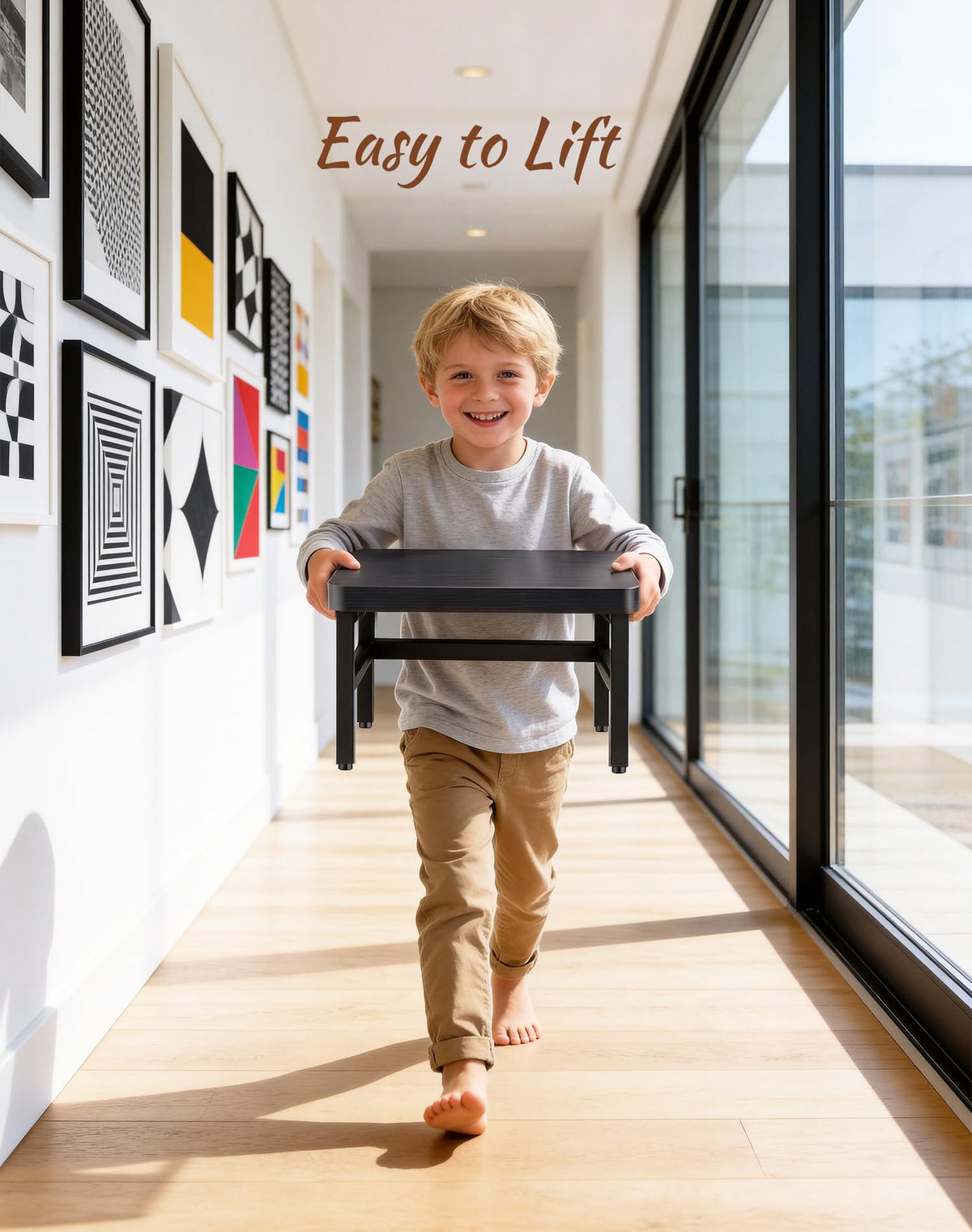 ROTTOGOON Small Step Stool for Children Adult, up 200kg, Wooden Metal Steps