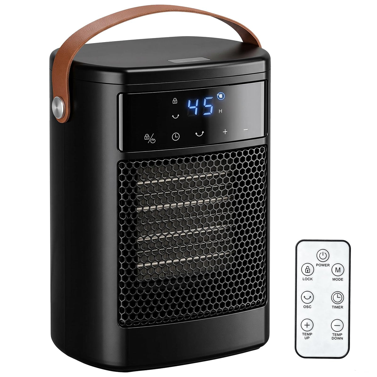 ROTTOGOON Electric Heater, 1500W Portable Fan Heater for Space Room Home