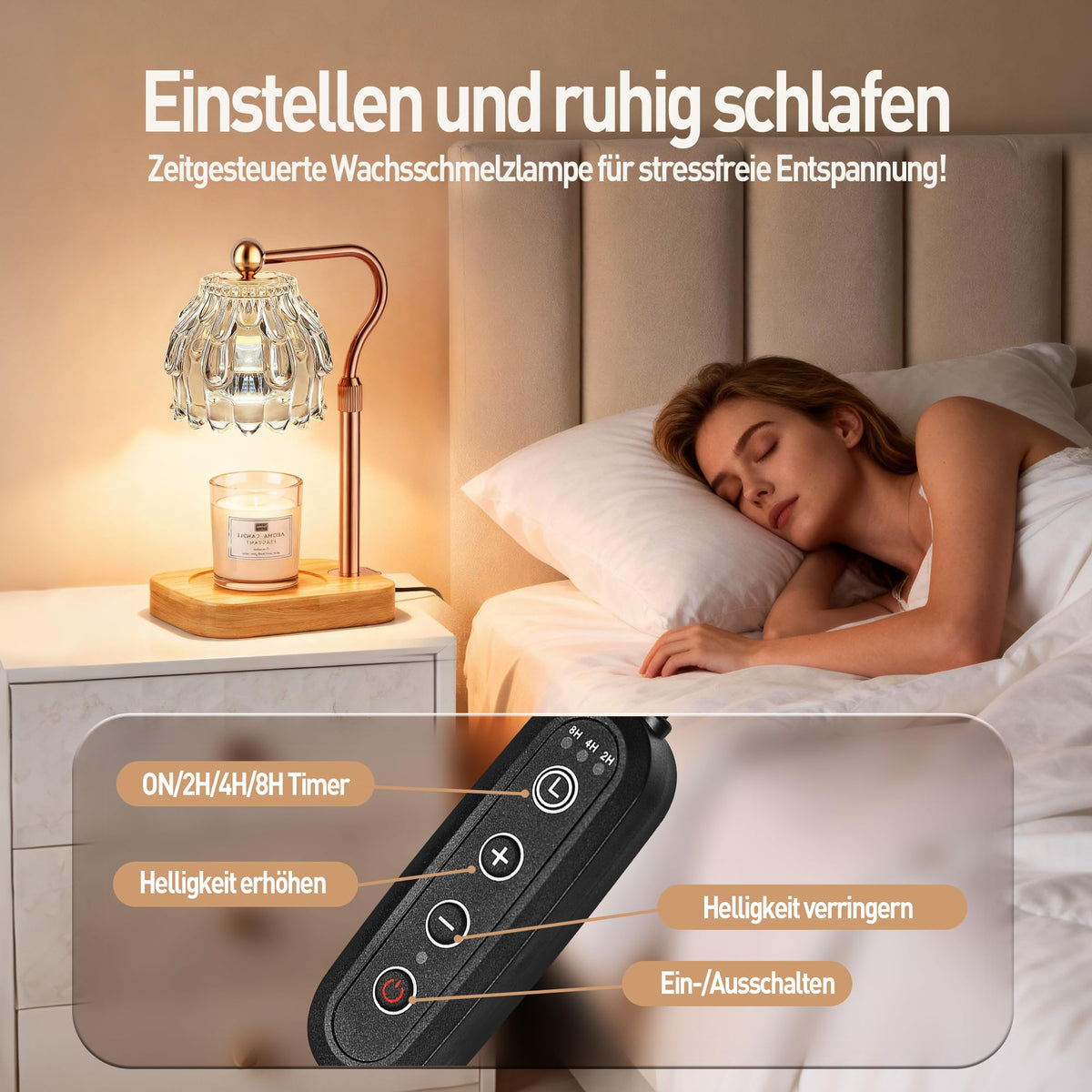 ROTTOGOON Kerzenwärmer Lampe Timer Dimmer Kerzenlampe Wärmelampe Geschenk