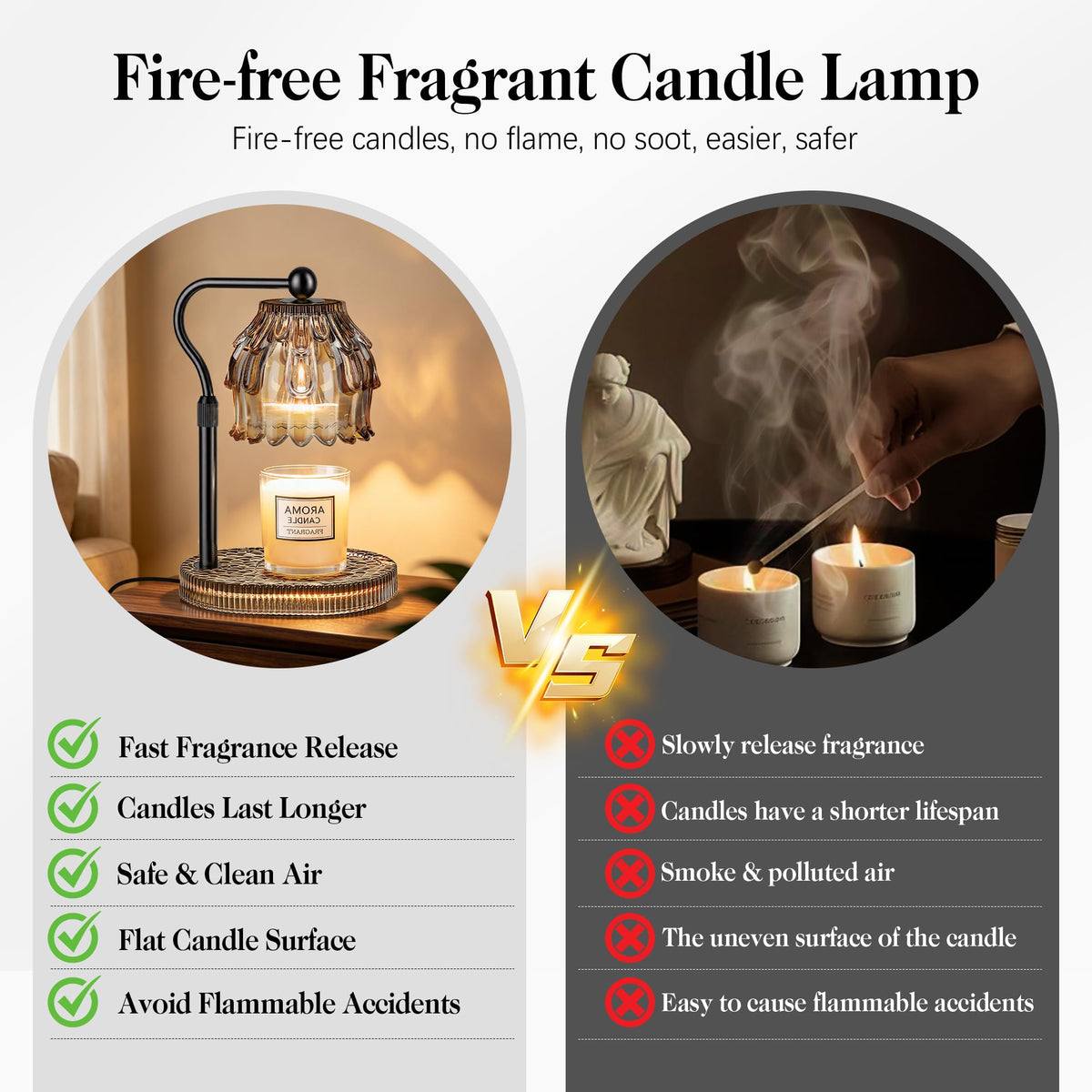 Flower Candle Warmer Lamp for Jar Candles, Birthday Gifts for Women, Grey