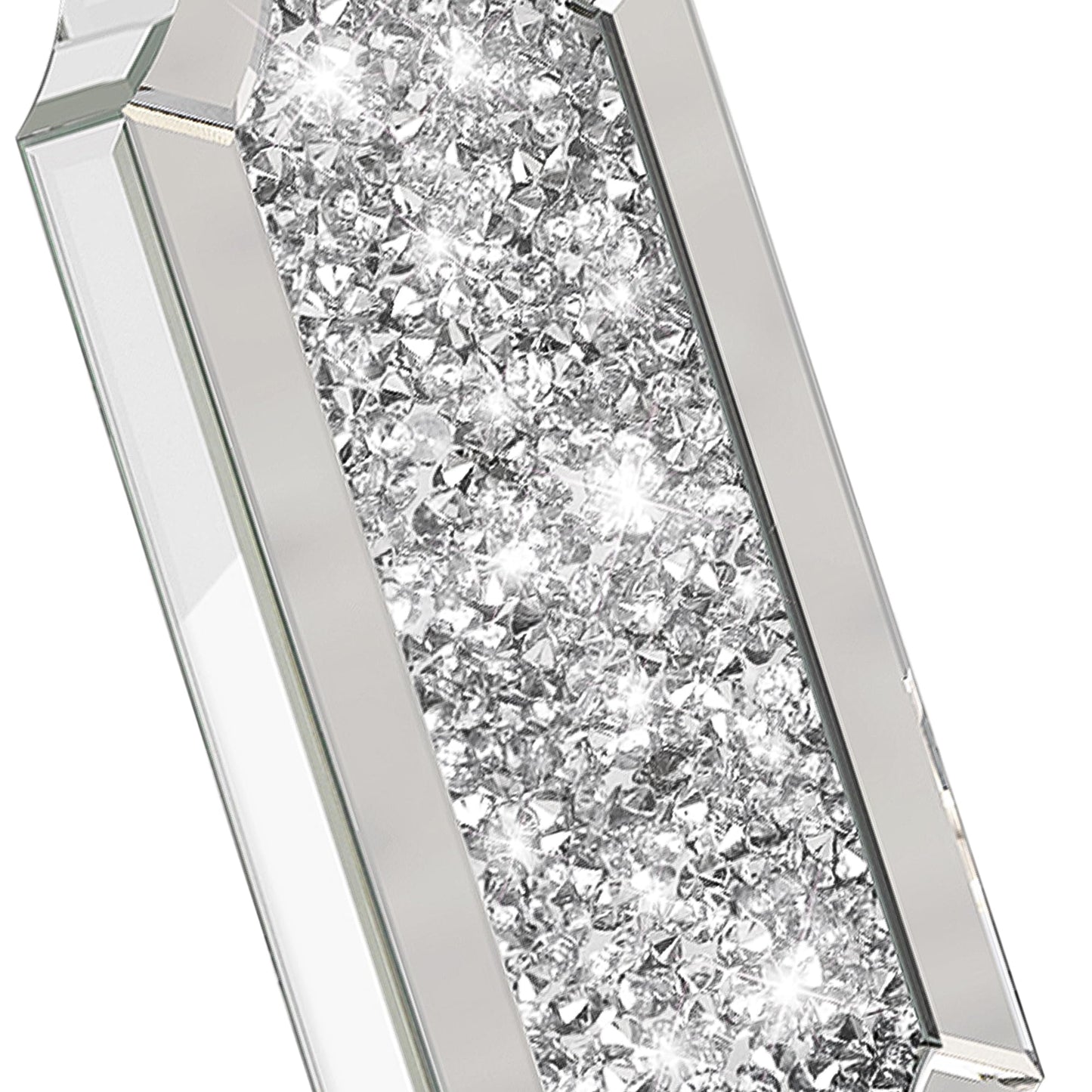 ROTTOGOON Dimmable Touch Diamond Crushed Mirrored Bedside Table Lamps with USB A+C Ports Set of 2, for Living Room Bedroom