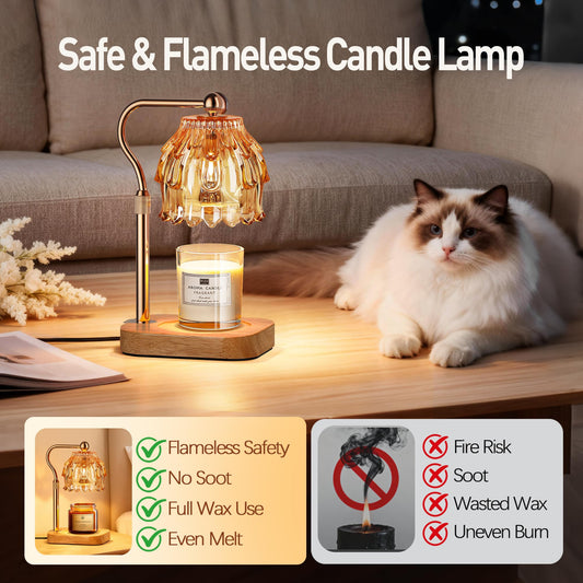 ROTTOGOON Candle Warmer Lamp Wax Melt Timer Dimmer for Housewarming Gift