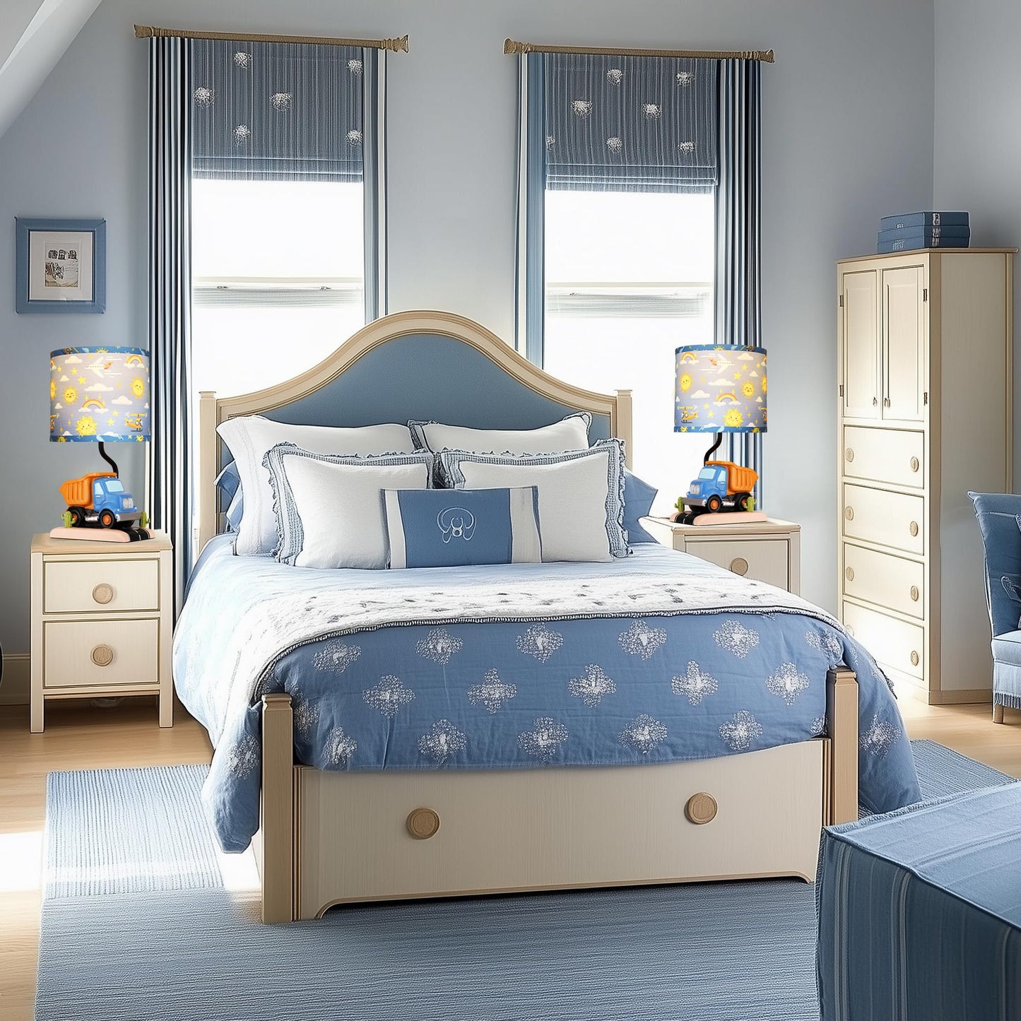 ROTTOGOON Car Bedside Table Lamp for Boy Girl Bedroom Toddler Playing Room, Nightstand Study Room, Classroom Decor,1 LED Bulb Included, 1 Pack