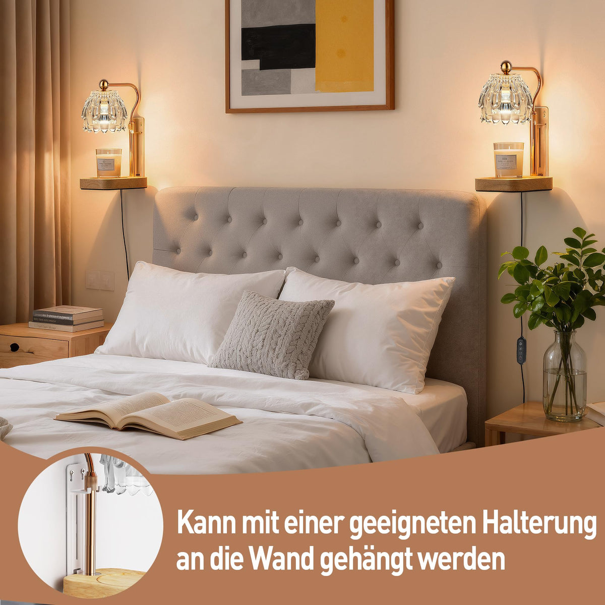 ROTTOGOON Kerzenwärmer Lampe Timer Dimmer Kerzenlampe Wärmelampe Geschenk
