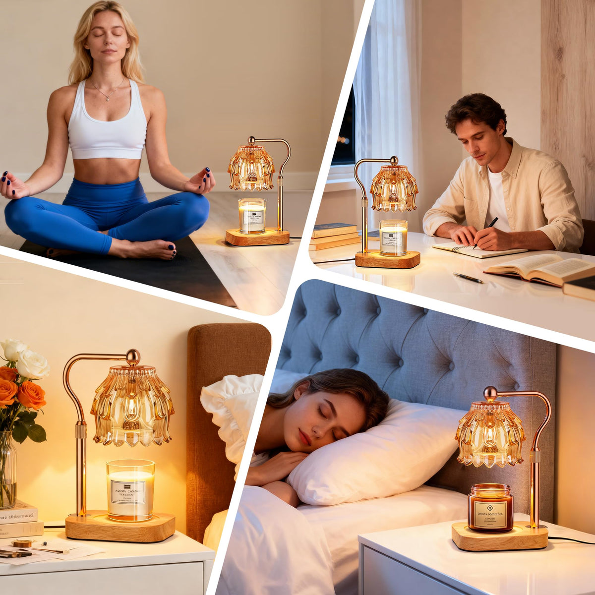 ROTTOGOON Candle Warmer Lamp Wax Melt Timer Dimmer for Housewarming Gift