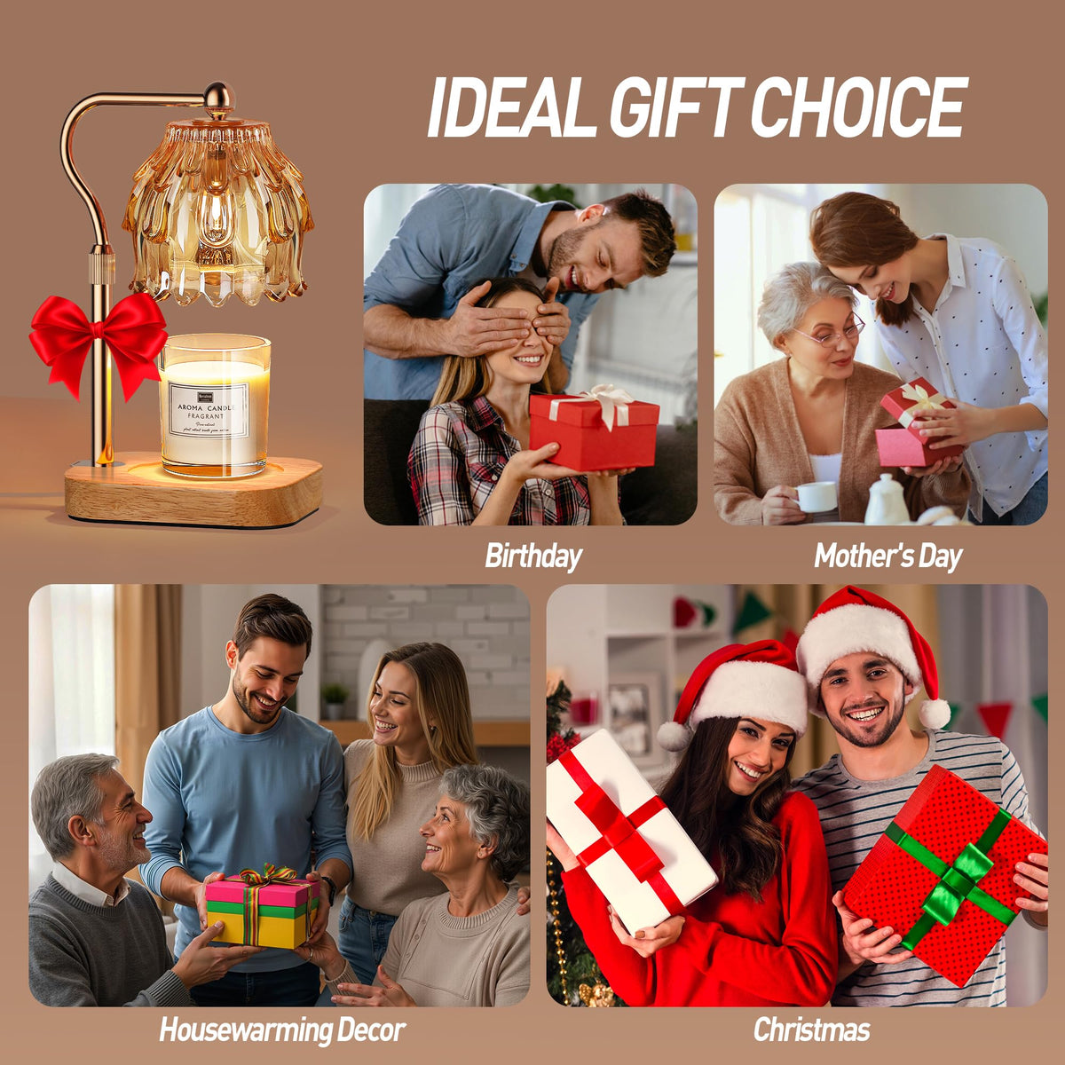 ROTTOGOON Candle Warmer Lamp Wax Melt Timer Dimmer for Housewarming Gift